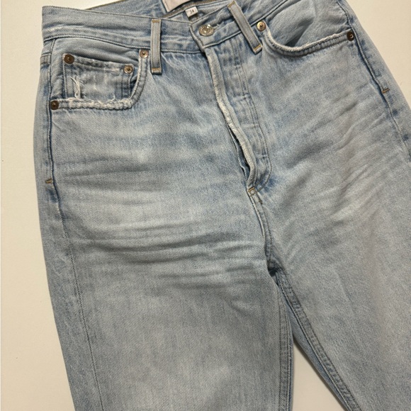 Agolde Riley Ripped Cropped Jeans - Picture 7 of 8